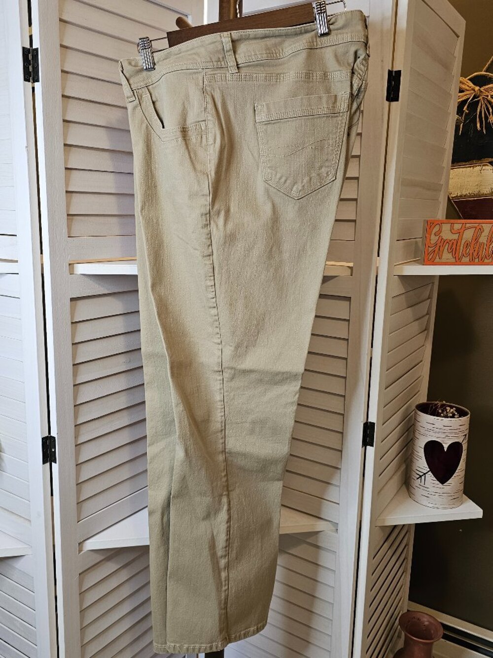 Riders by Lee, Plus Size 20W, Midrise Bootcut, Tan Denim Jeans